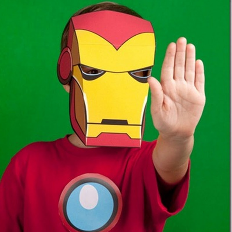 Máscara Iron man para imprimir y armar