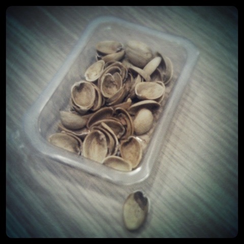 #55 - Empty shells from a punnet of Graze pistachios