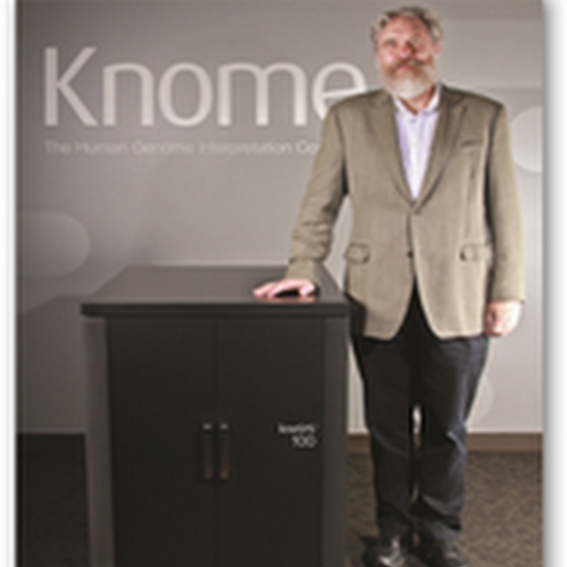 Knome Introduces First Plug and Play Human Genome Supercomputer Interpretation System–knoSYS100, It Runs Behind Client Firewalls for Privacy and Security–No Cloud Needed