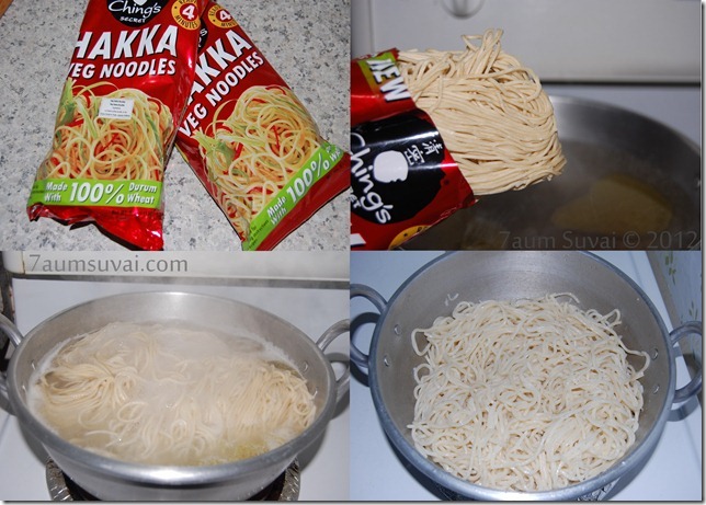 Schezwan Veg Hakka noodles process1