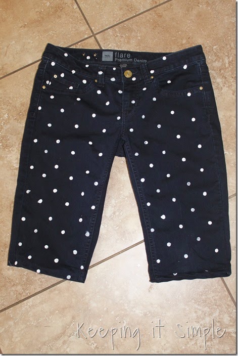 DIY polka dot shorts (7)