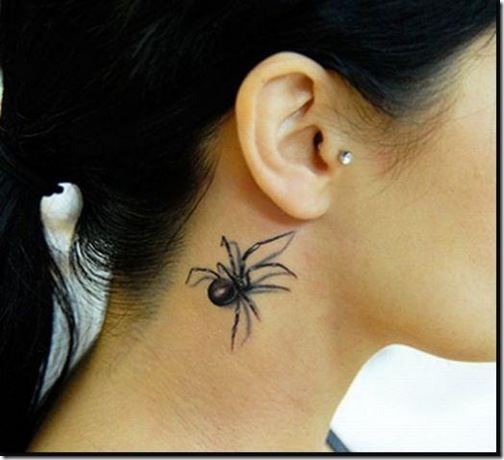 face tatto aranha