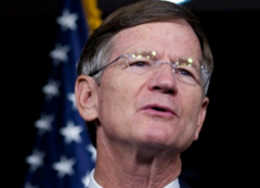 Rep. Lamar Smith (R-Texas) is the chair of the Science Committee, but he denies the overwhelming scientific consensus on man-made climate change. thinkprogress.org