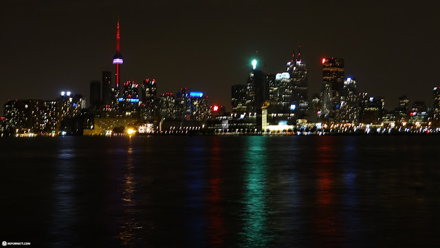 Toronto skyline by night in Toronto, Canada 