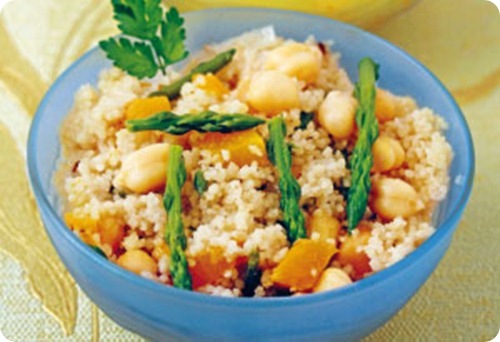 Cous cous con ceci e asparagi