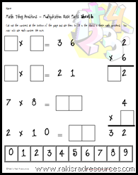 Basic multiplication tiling puzzle - free from Raki's Rad Resources.