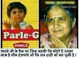 Parle G girl funny picture
