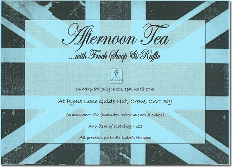 Afternoon Tea - Sunday 8th July 2012 - 1-5pm