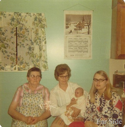 1972 Four generations Elsie Madeline Trica Connie