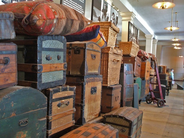 Luggage at Ellis Island