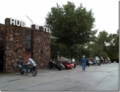We spent two nights here at the Hub Motel. It is a motorcycle motel with 55 rooms and also has tent camp sites.