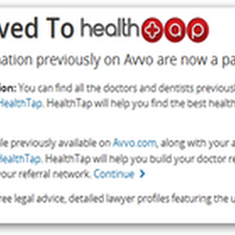 HealthTap Buys Avvo Doctor Rating and Referral Business and Website