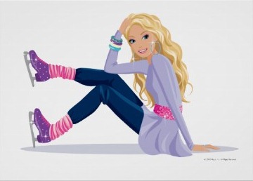 Barbie Patinadora Ilustración