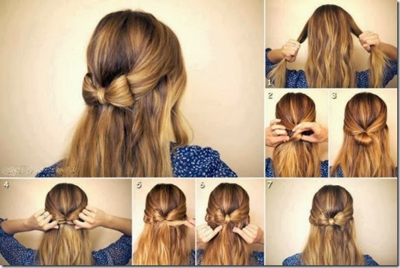 diy-wedding-hairstyle-tutorial-for-long-hair-simple-wedding-bow-hairstyle-fiyonk-seklinde-kolay-sac-modeli-nasil-yapilir