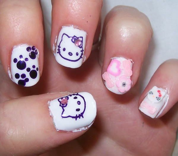 Nail Designs Hello Kitty 1024x898 Hello Kitty Acrylic Nail Designs