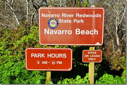 Navarro Beach Sign