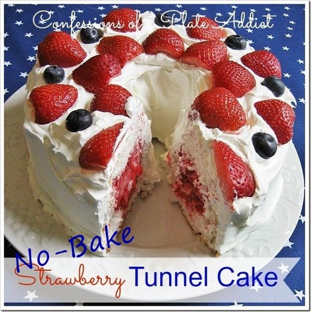 CONFESSIONS OF A PLATE ADDICT Easy No-Bake Strawberry Tunnel Cake
