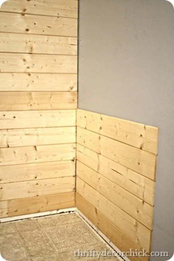 planked walls with pine