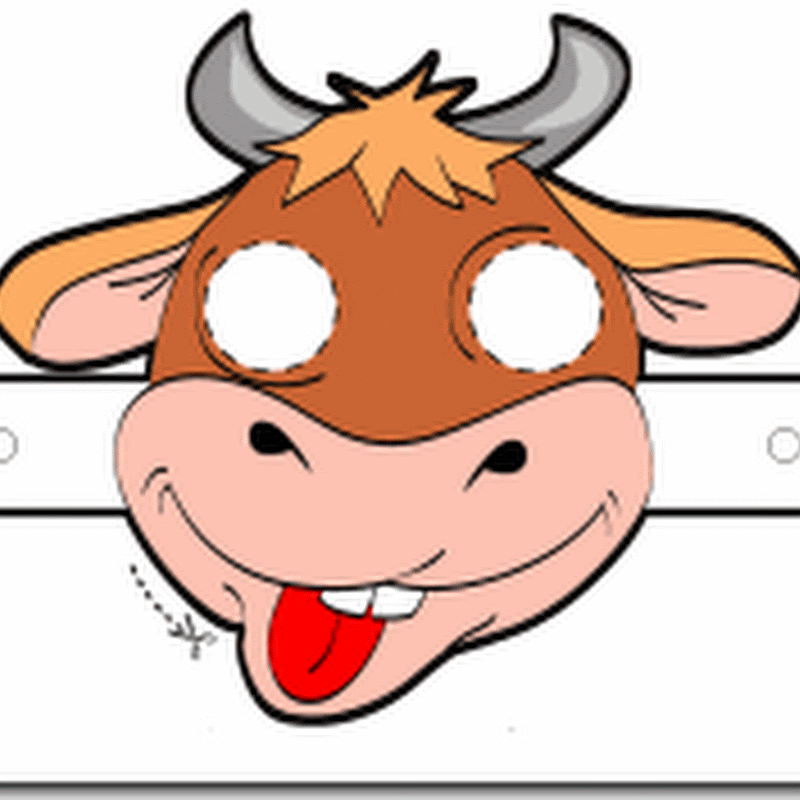 Trato o truco: Máscara de vaca para imprimir y usar