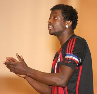 Johan Kiangebeni, capitaine de l'équipe de handball de la RDC