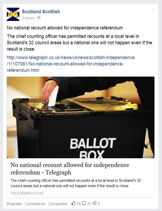 Frauda en Escòcia pel referèndum The Telegraph
