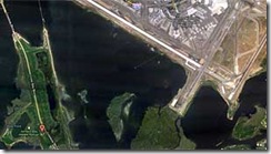 Imagen de Google Maps de la localización del aeropuerto Kennedy y del parque Bahía de Jamaica