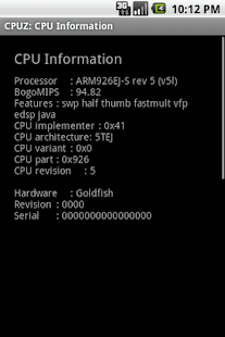 Android CPUZ Screenshots 1