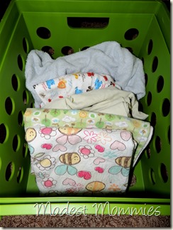 Cloth Diapering - Pad Covers Container