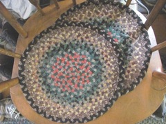 braided 2 round chair mats yard sale find 2012