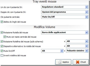 Volume2 settare i tasti del mouse per controllare il volume del PC