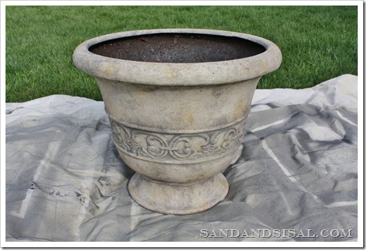fiberglass pot before