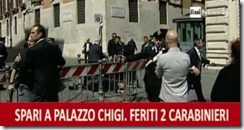 Atentado - durante o juramento do governo italiano - à porta do palácio Chigi.Abr.2013