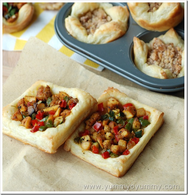 Savory puff cups