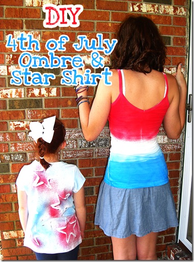 DIY 4th of July Ombre and Star Shirt
