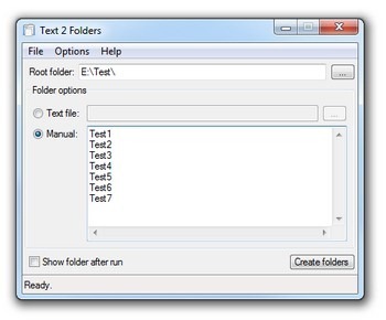 Text2Folders