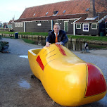 giant yellow clog at the zaanse schans in zaandam in Zaandam, Netherlands 