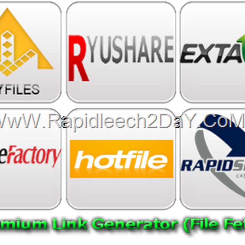 Free Premium Link Generator Bayfiles, Extabit, Ryushare, Filefactory, Hotfile, Rapidshare, Uploading (File Fetch) To Direct Download Link Mediafire or jumbofiles.