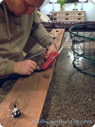 barn wood chandelier