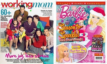 Working Mom and Barbie Dec 2014 covers