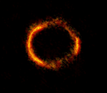 galáxia SDP.81 afetada por lente gravitacional