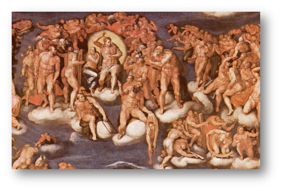 El Juicio Final, copia de Marcello Venusti, 1549.