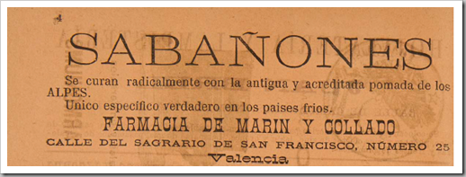 1888 sabañones