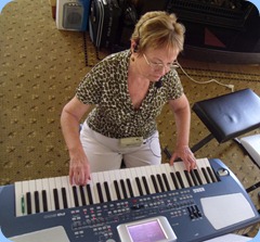 Birthday Girl, Diane Lyons, entertained us on her Korg Pa500 including some great vocals as well. Diane used a wi-fi microphone whilst singing.