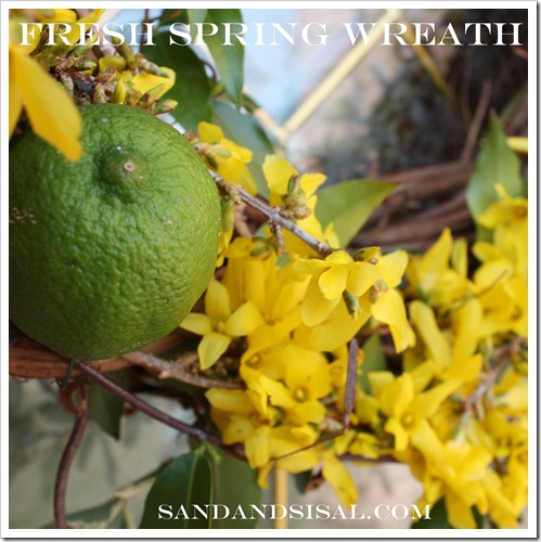 Fresh Spring Wreath by Sand and Sisal