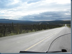 A short section of pavement on the Haul Road