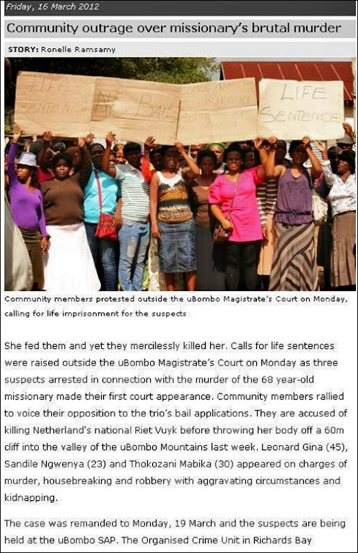 VUYK UBOMBO COMMUNITY PROTEST FRI MAR 16 2012