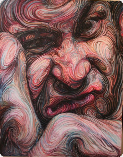gyftakis  self-portrait,190cmx150cm oil-pastel on canvas