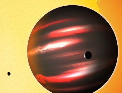 ilustração do exoplaneta TrES-2b