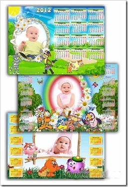 Coleção calendario 2012 PSD photoshop
