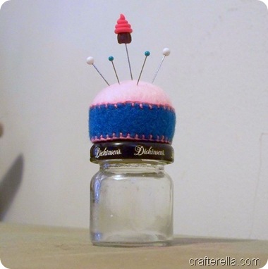 mini pin cushion jar